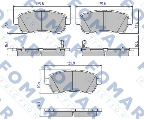 FOMAR Friction FO 935981 - Гальмівні колодки, дискові гальма avtolavka.club