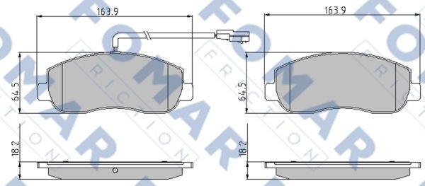 FOMAR Friction FO 935581 - Гальмівні колодки, дискові гальма avtolavka.club