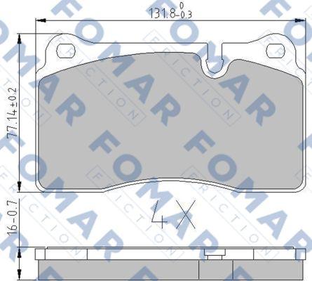 FOMAR Friction FO 935281 - Гальмівні колодки, дискові гальма avtolavka.club