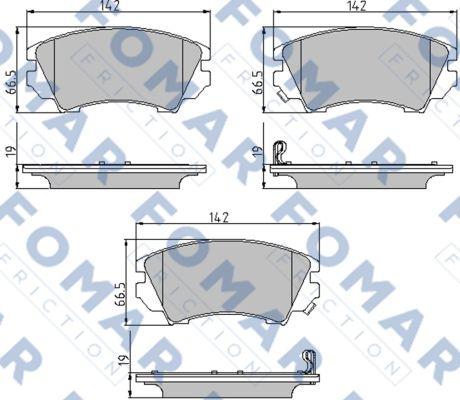 FOMAR Friction FO 936181 - Гальмівні колодки, дискові гальма avtolavka.club