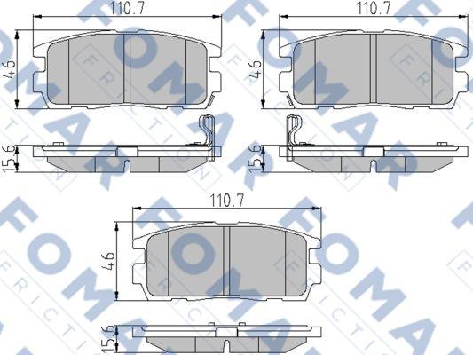 FOMAR Friction FO 930981 - Гальмівні колодки, дискові гальма avtolavka.club