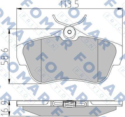 FOMAR Friction FO 930381 - Гальмівні колодки, дискові гальма avtolavka.club