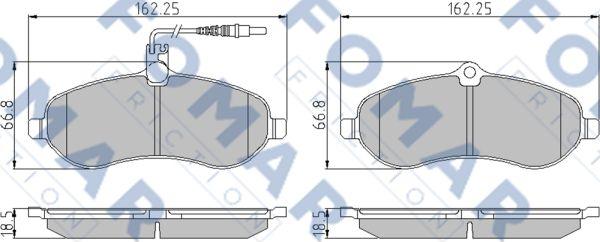 FOMAR Friction FO 931081 - Гальмівні колодки, дискові гальма avtolavka.club