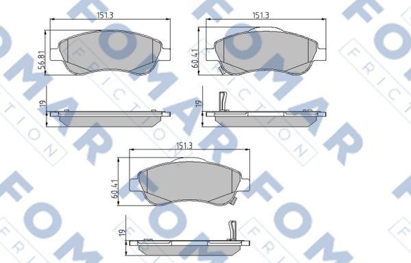 FOMAR Friction FO 933181 - Гальмівні колодки, дискові гальма avtolavka.club