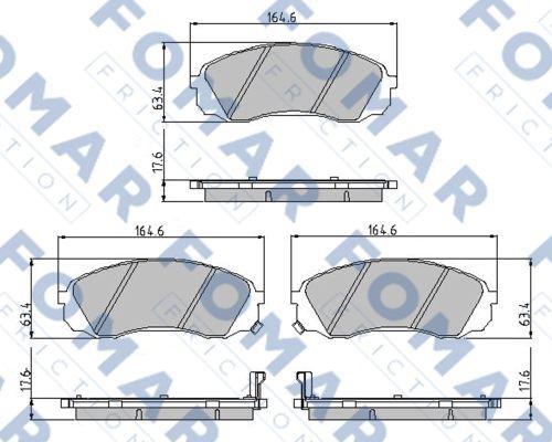 FOMAR Friction FO 933381 - Гальмівні колодки, дискові гальма avtolavka.club