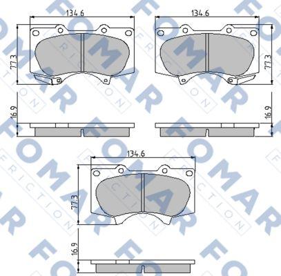 FOMAR Friction FO 932081 - Гальмівні колодки, дискові гальма avtolavka.club