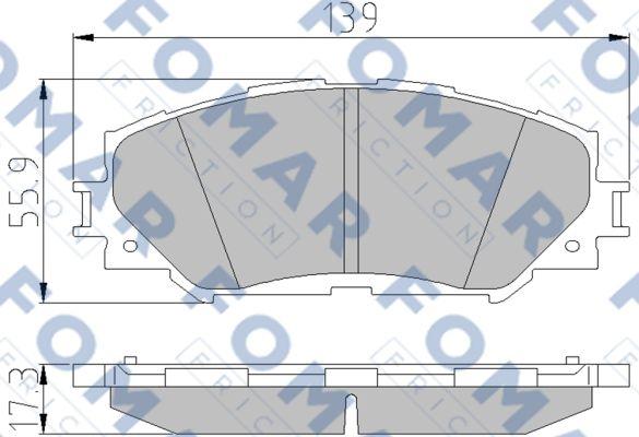 FOMAR Friction FO 932781 - Гальмівні колодки, дискові гальма avtolavka.club