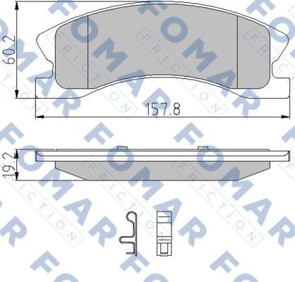 FOMAR Friction FO 937581 - Гальмівні колодки, дискові гальма avtolavka.club