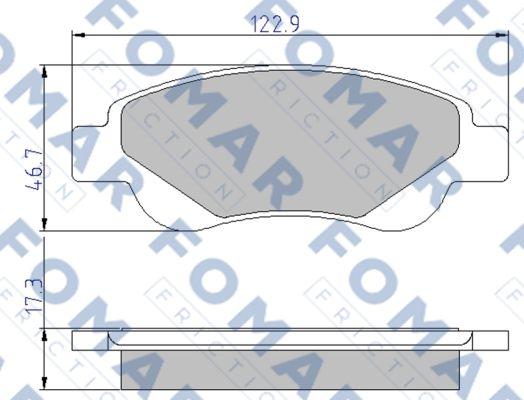 FOMAR Friction FO 929481 - Гальмівні колодки, дискові гальма avtolavka.club