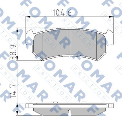 FOMAR Friction FO 929781 - Гальмівні колодки, дискові гальма avtolavka.club