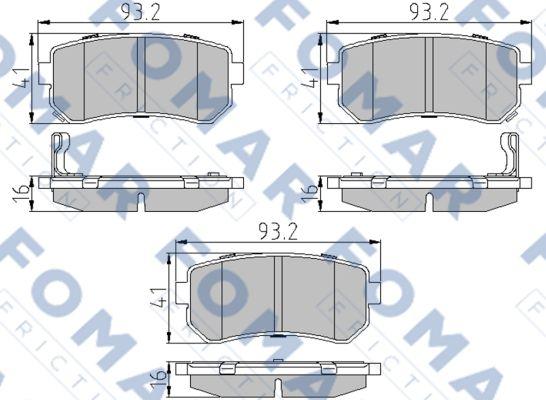 FOMAR Friction FO 924081 - Гальмівні колодки, дискові гальма avtolavka.club