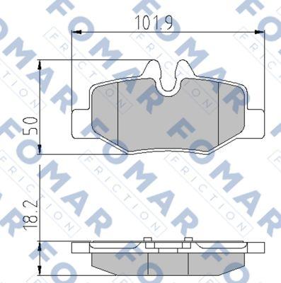 FOMAR Friction FO 924781 - Гальмівні колодки, дискові гальма avtolavka.club