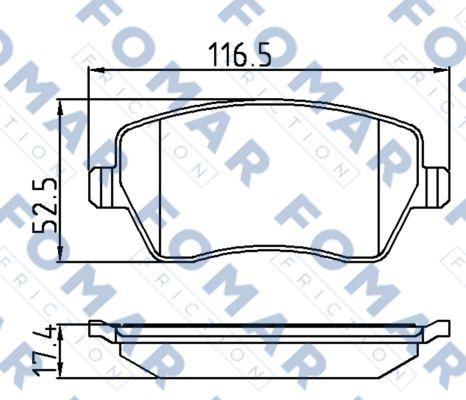 FOMAR Friction FO 921181 - Гальмівні колодки, дискові гальма avtolavka.club