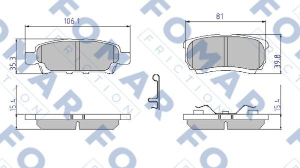 FOMAR Friction FO 921781 - Гальмівні колодки, дискові гальма avtolavka.club