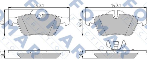 FOMAR Friction FO 928981 - Гальмівні колодки, дискові гальма avtolavka.club