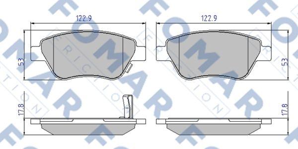 FOMAR Friction FO 928181 - Гальмівні колодки, дискові гальма avtolavka.club