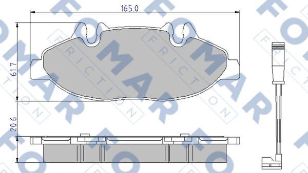 FOMAR Friction FO 923781 - Гальмівні колодки, дискові гальма avtolavka.club