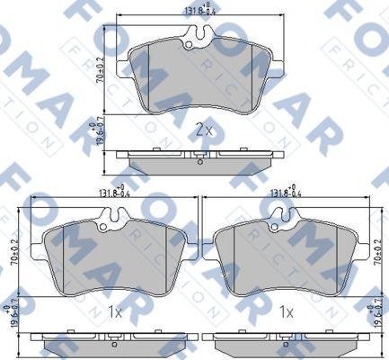 FOMAR Friction FO 922981 - Гальмівні колодки, дискові гальма avtolavka.club