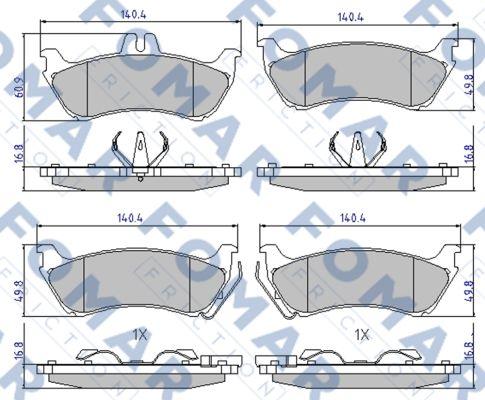 FOMAR Friction FO 922481 - Гальмівні колодки, дискові гальма avtolavka.club