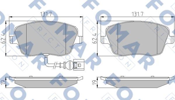 FOMAR Friction FO 922881 - Гальмівні колодки, дискові гальма avtolavka.club