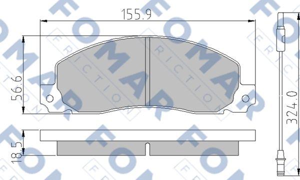 FOMAR Friction FO 499681 - Гальмівні колодки, дискові гальма avtolavka.club