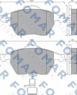 FOMAR Friction FO 495781 - Гальмівні колодки, дискові гальма avtolavka.club