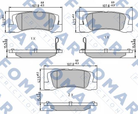 FOMAR Friction FO 496681 - Гальмівні колодки, дискові гальма avtolavka.club