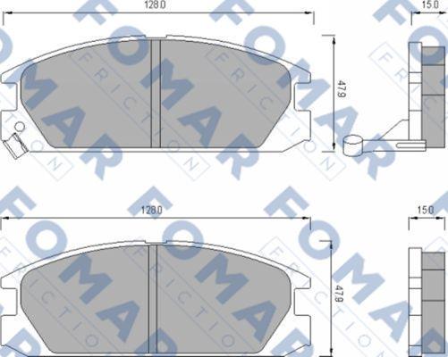 FOMAR Friction FO 496881 - Гальмівні колодки, дискові гальма avtolavka.club