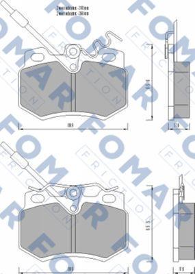 FOMAR Friction FO 491981 - Гальмівні колодки, дискові гальма avtolavka.club