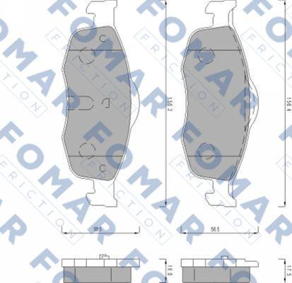 FOMAR Friction FO 491681 - Гальмівні колодки, дискові гальма avtolavka.club