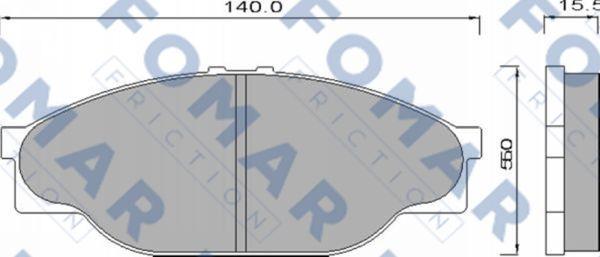 FOMAR Friction FO 493981 - Гальмівні колодки, дискові гальма avtolavka.club