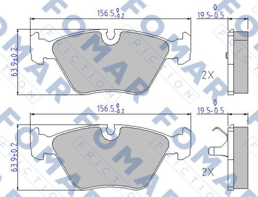 FOMAR Friction FO 449481 - Гальмівні колодки, дискові гальма avtolavka.club