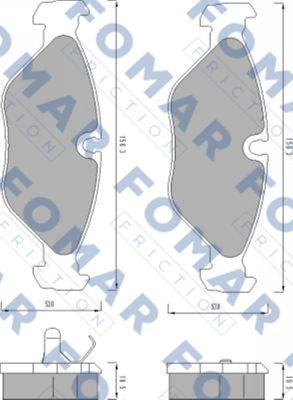 FOMAR Friction FO 449281 - Гальмівні колодки, дискові гальма avtolavka.club