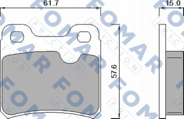 FOMAR Friction FO 445981 - Гальмівні колодки, дискові гальма avtolavka.club