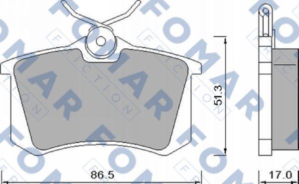 FOMAR Friction FO 448181 - Гальмівні колодки, дискові гальма avtolavka.club