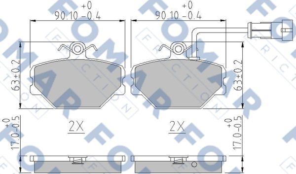 FOMAR Friction FO 448281 - Гальмівні колодки, дискові гальма avtolavka.club