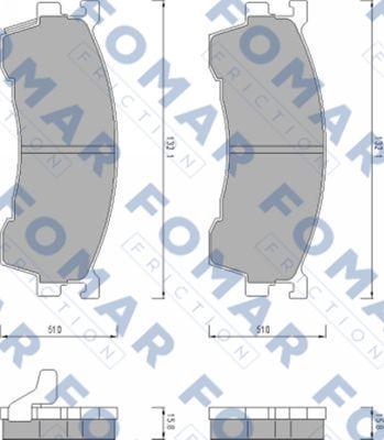 FOMAR Friction FO 459481 - Гальмівні колодки, дискові гальма avtolavka.club