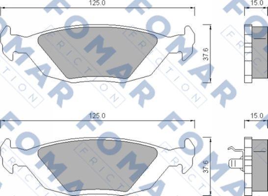 FOMAR Friction FO 451181 - Гальмівні колодки, дискові гальма avtolavka.club