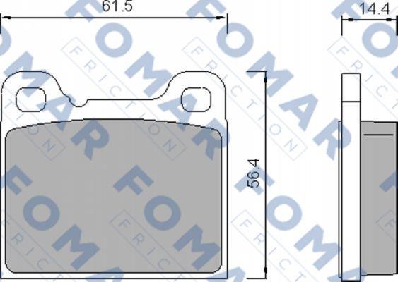 FOMAR Friction FO 458781 - Гальмівні колодки, дискові гальма avtolavka.club