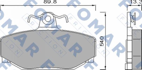 FOMAR Friction FO 457081 - Гальмівні колодки, дискові гальма avtolavka.club