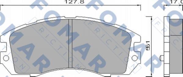 FOMAR Friction FO 464181 - Гальмівні колодки, дискові гальма avtolavka.club