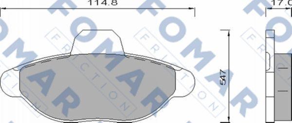 FOMAR Friction FO 465981 - Гальмівні колодки, дискові гальма avtolavka.club