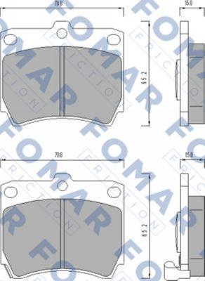 FOMAR Friction FO 466781 - Гальмівні колодки, дискові гальма avtolavka.club