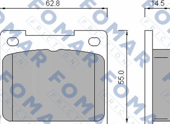 FOMAR Friction FO 461585 - Гальмівні колодки, дискові гальма avtolavka.club