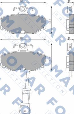 FOMAR Friction FO 468581 - Гальмівні колодки, дискові гальма avtolavka.club