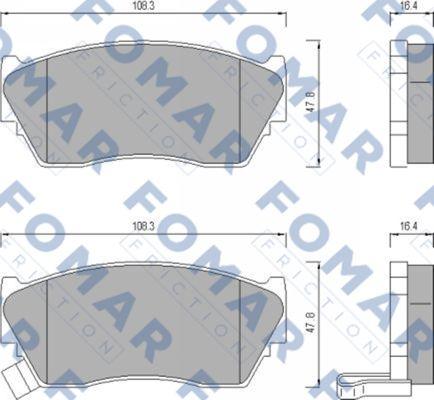 FOMAR Friction FO 484081 - Гальмівні колодки, дискові гальма avtolavka.club