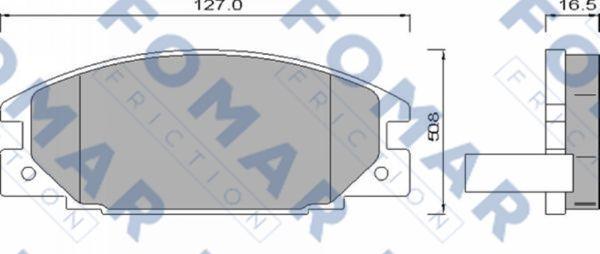 FOMAR Friction FO 486681 - Гальмівні колодки, дискові гальма avtolavka.club