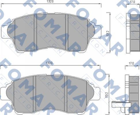 FOMAR Friction FO 481681 - Гальмівні колодки, дискові гальма avtolavka.club