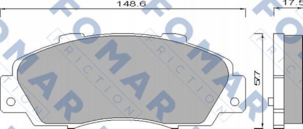 FOMAR Friction FO 488181 - Гальмівні колодки, дискові гальма avtolavka.club