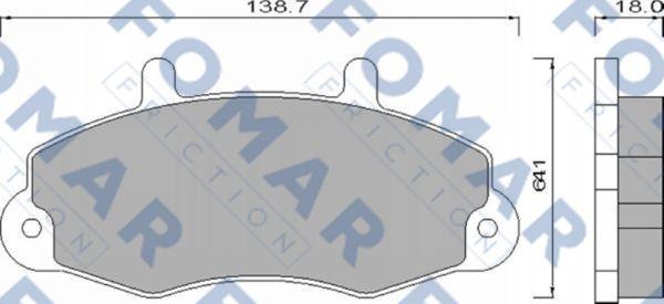 FOMAR Friction FO 483781 - Гальмівні колодки, дискові гальма avtolavka.club